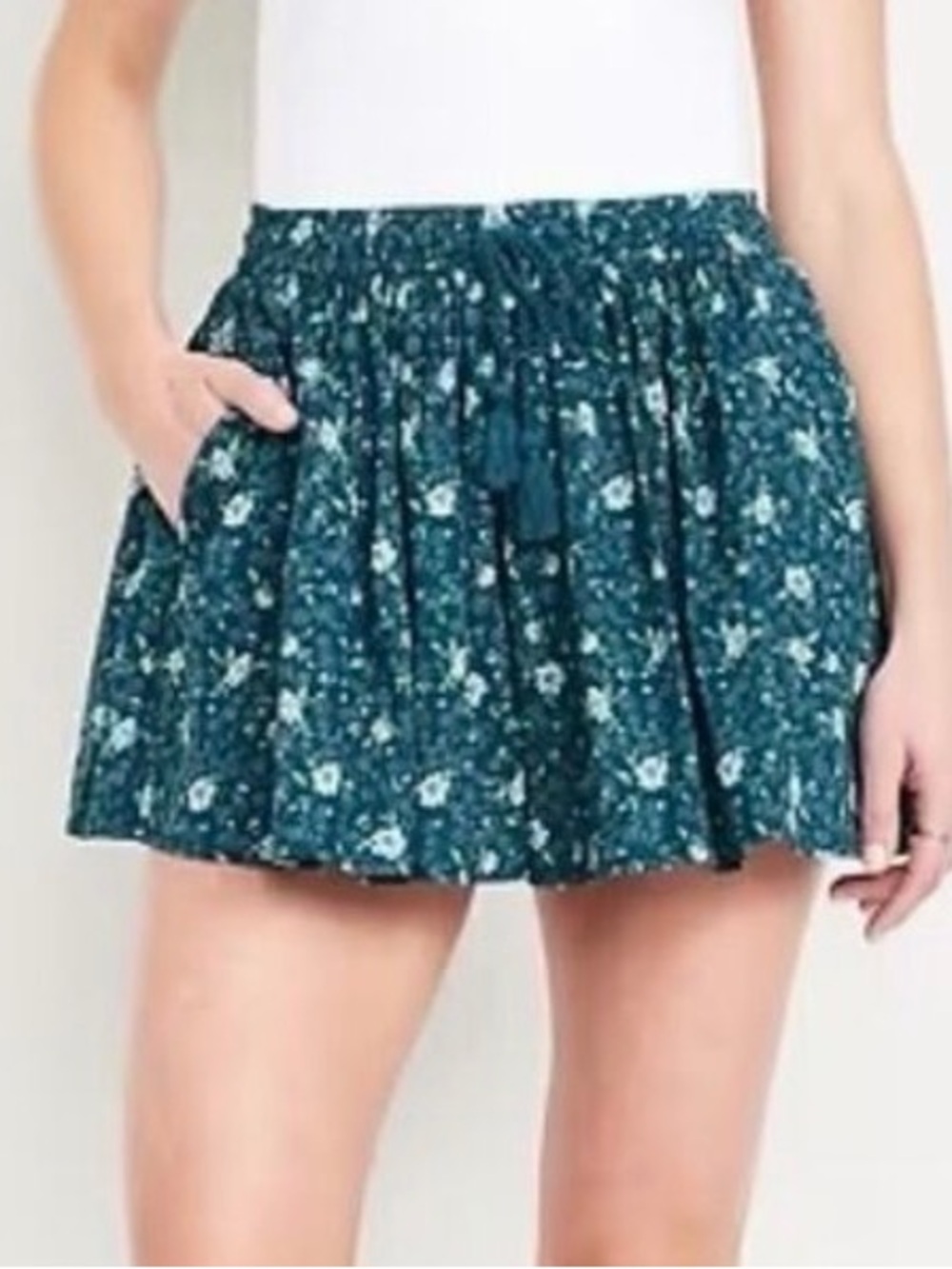 Old Navy Teal Floral Skort